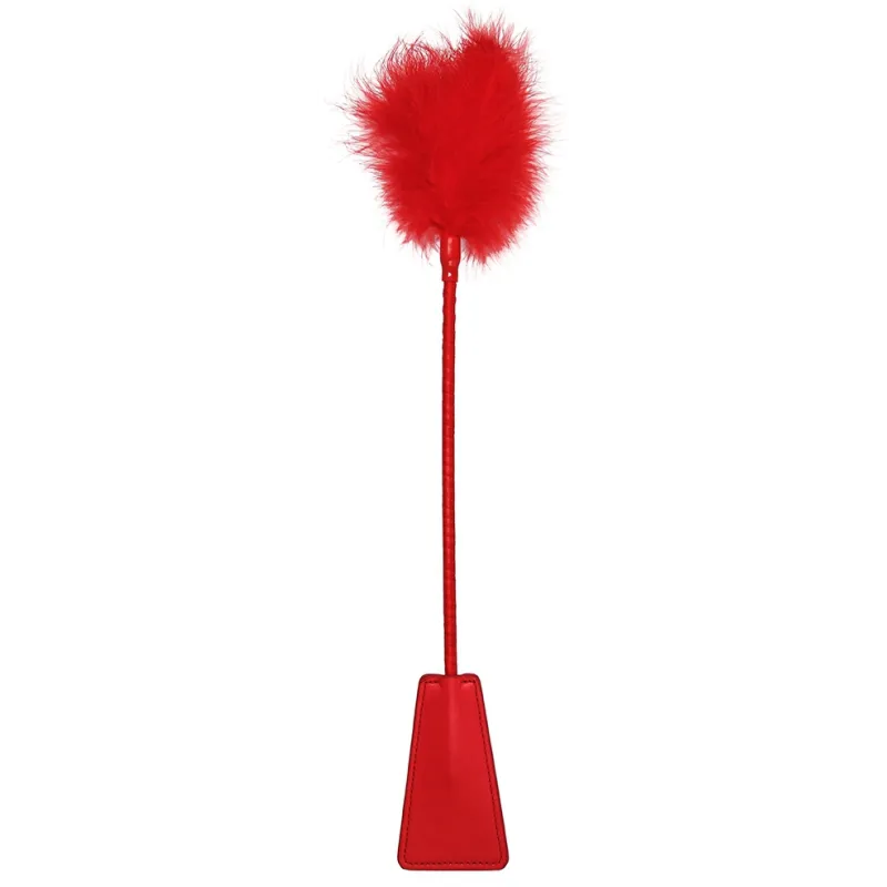 Ouch! Cravache et Plumeau Ouch 43cm Rouge